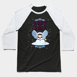 Snow Angel Baseball T-Shirt